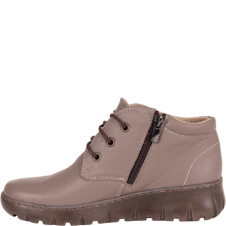 Botki damskie skórzane w kolorze cappuccino Syrena SH 793