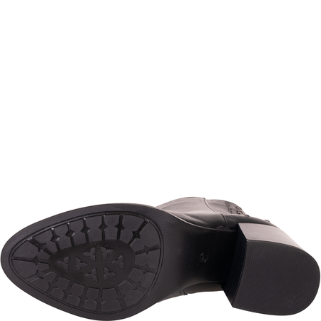 Modne botki damskie Syrena SLA 1111/1 czarne - skóra licowa