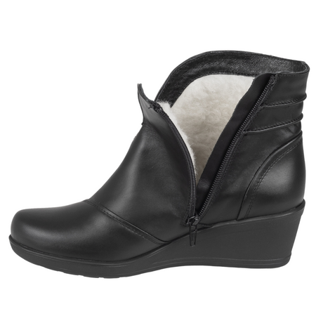 Botki damskie zimowe skórzane Syrena SE 3033 czarne