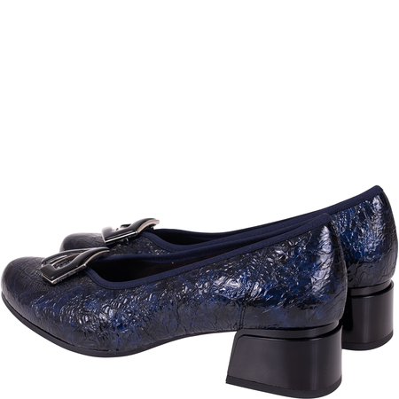 Czółenka skórzane Syrena SPU 1516 Carmen na słupku 4,5 cm