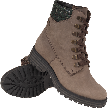 Botki damskie Syrena SST 4064 oliwka - skóra naturalna