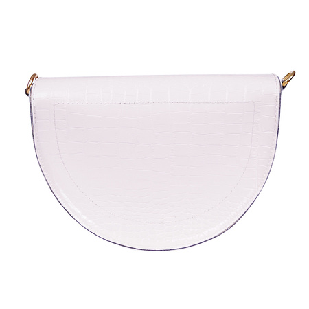 Miejska torebka damska mała listonoszka półokrągła beżowa