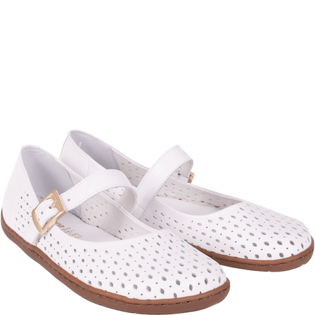 Syrena SGO B013 białe półbuty na lato - skóra naturalna