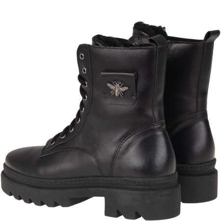 Botki damskie skórzane marki Syrena SR 1186 czarne