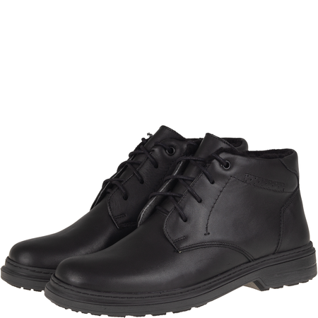 Wygodne skórzane trzewiki męskie Syrena SH 810 czarne