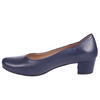Czółenka damskie skórzane na słupku Syrena SE 7121 granatowe
