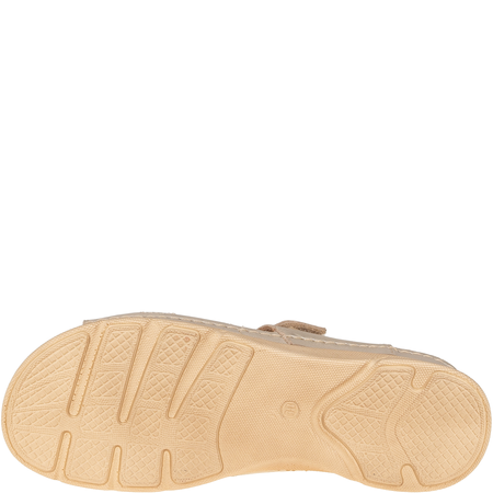 Klapki damskie Syrena SOT 423 - skóra naturalna, złote