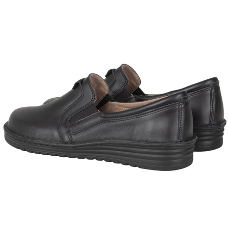 Czarne półbuty damskie skórzane SOT 079/M marki Syrena