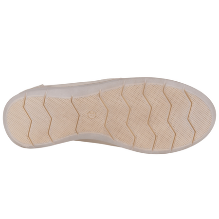 Komfortowe beżowe płaskie półbuty damskie Syrena SE 0567