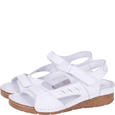 Sandały damskie skórzane marki Syrena SST 907 białe