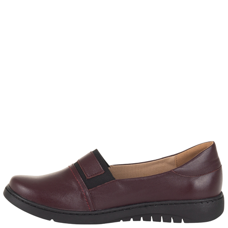 Półbuty damskie wsuwane skórzane Syrena SE 0030 bordowe