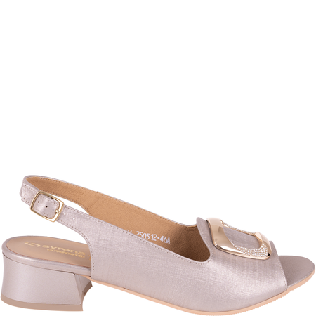 Złote sandały skórzane marki Syrena SGO 1986 vera filo