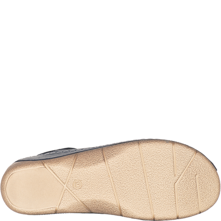 Skórzane sandały damskie ażurowe Syrena SH 4027 granatowe