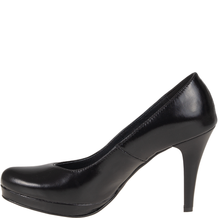 Czółenka na obcasie czarne skórzane Syrena SWB 154