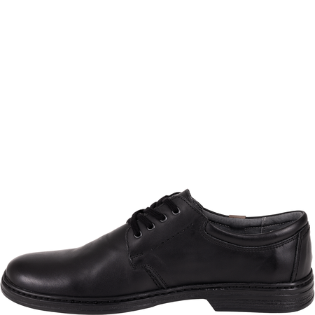 Skórzane półbuty męskie marki Syrena SI 326-776 czarne