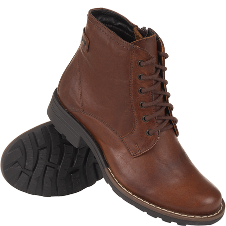 Brązowe botki damskie Syrena SST 2032/ST - skóra naturalna