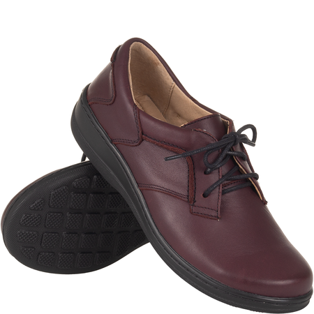 Wygodne półbuty damskie Syrena SH 715-2 ciemna wiśnia