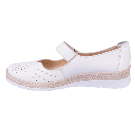 Białe półbuty damskie SYRENA SW 220650