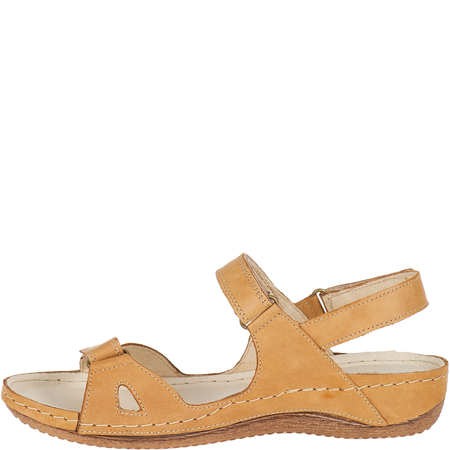 Sandały damskie skórzane Syrena Comfort SH 205 jasny brąz