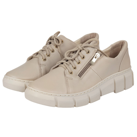 Półbuty damskie skórzane marki Syrena SST 1770 beżowe