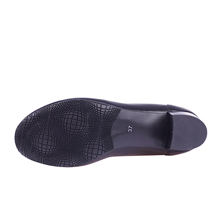 Klasyczne czółenka damskie skórzane marki Wielbut 027 czarne