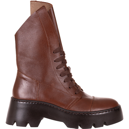 Brązowe trzewiki Syrena SLA 976/270 skóra naturalna licowa