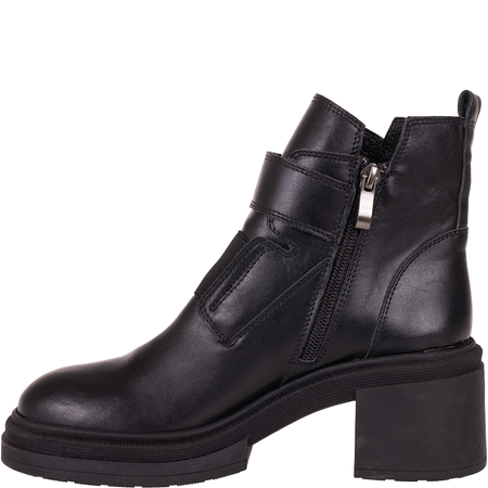 Botki damskie Syrena SLA 1160/1 czarne lico skóra naturalna