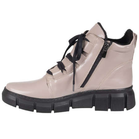 Komfortowe botki skórzane Syrena SH 523 cappuccino