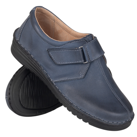 Półbuty damskie na rzepy SOT 069/M granatowe marki Syrena