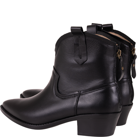 Kowbojki damskie skórzane marki Syrena STA 4281 czarne