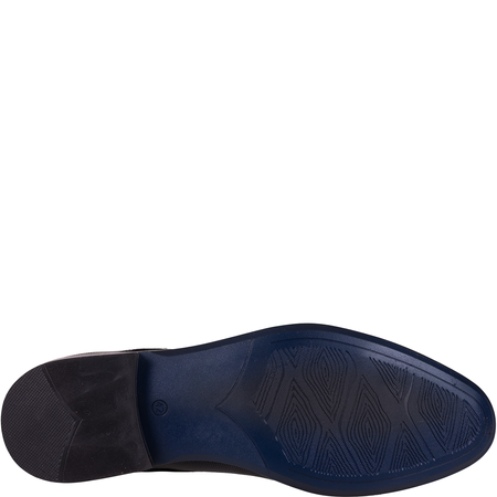 Skórzane półbuty męskie marki Syrena SI 335B-806 czarne