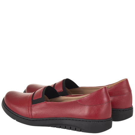 Półbuty damskie wsuwane skórzane Syrena SE 0030 czerwone