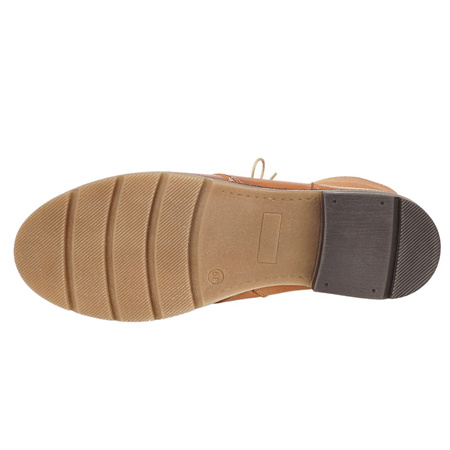 Botki damskie wiązane marki Syrena SST 4000/d rude