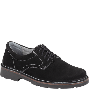 Wygodne skórzane półbuty męskie marki Syrena SH 808 czarne