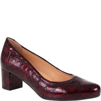 Czółenka damskie skórzane Syrena SPU 713V bordo kamień