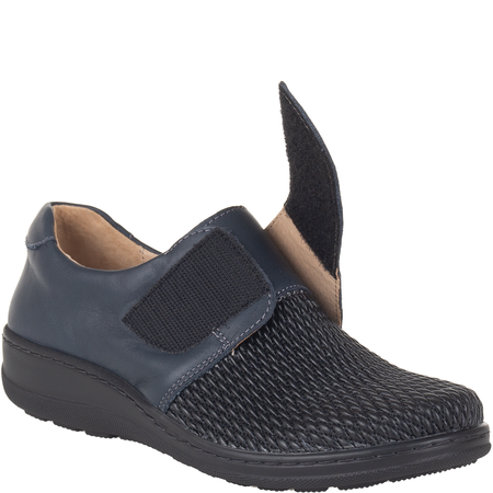 Półbuty damskie na haluksy tęgość H - Syrena SH 382 granat