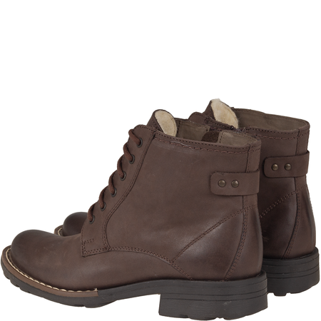 Botki damskie Syrena SST 2032/ST - skóra naturalna, brązowe