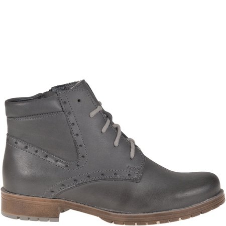 Botki damskie Syrena SST 4044 grafitowe – skórzane, komfortowe