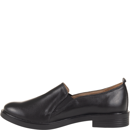 Czarne półbuty damskie wsuwane skórzane Syrena SE 0061