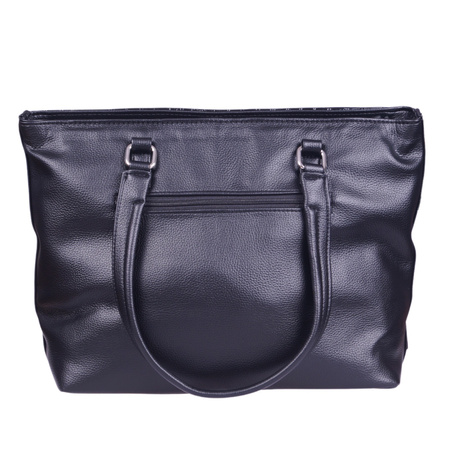 Duża torebka damska czarna skóra ekologiczna SO 1461