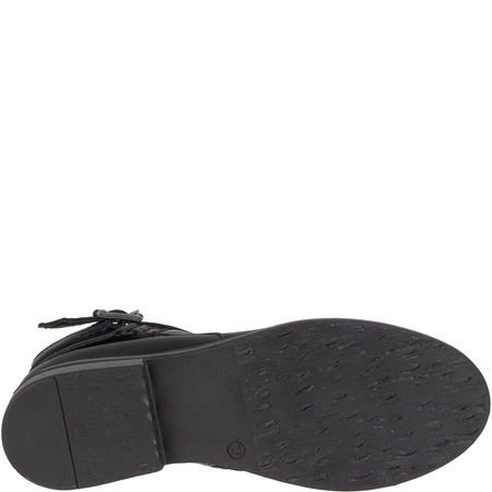 Botki damskie zimowe skórzane marki Syrena SST 4048 czarne