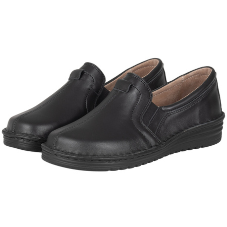 Czarne półbuty damskie skórzane SOT 079/M marki Syrena