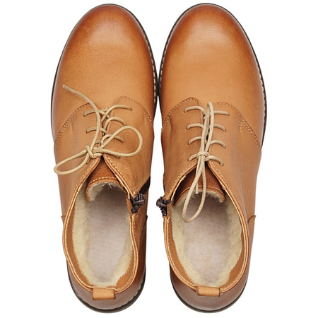 Botki damskie wiązane marki Syrena SST 4000/d rude