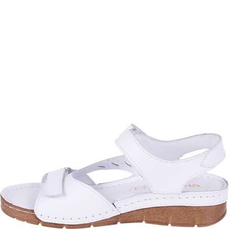 Sandały damskie skórzane marki Syrena SST 907 białe