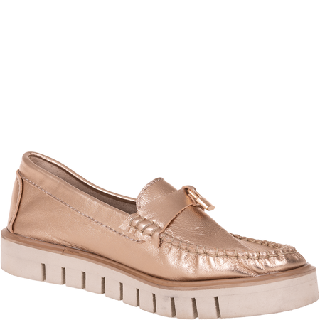 Mokasyny damskie Syrena SLA 1100/282 miedziane - skóra licowa