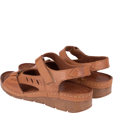 Sandały damskie skórzane marki Syrena SST 907 rude