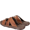 Klapki męskie skórzane marki Syrena SI 375-868 brązowe