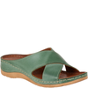 Klapki damskie skórzane Syrena SST 869 zielone