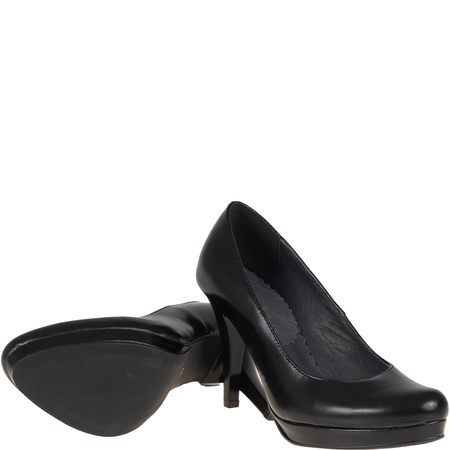 Czółenka na obcasie czarne skórzane Syrena SWB 154