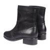 Komfortowe botki skórzane damskie na obcasie Syrena K-272 czarne